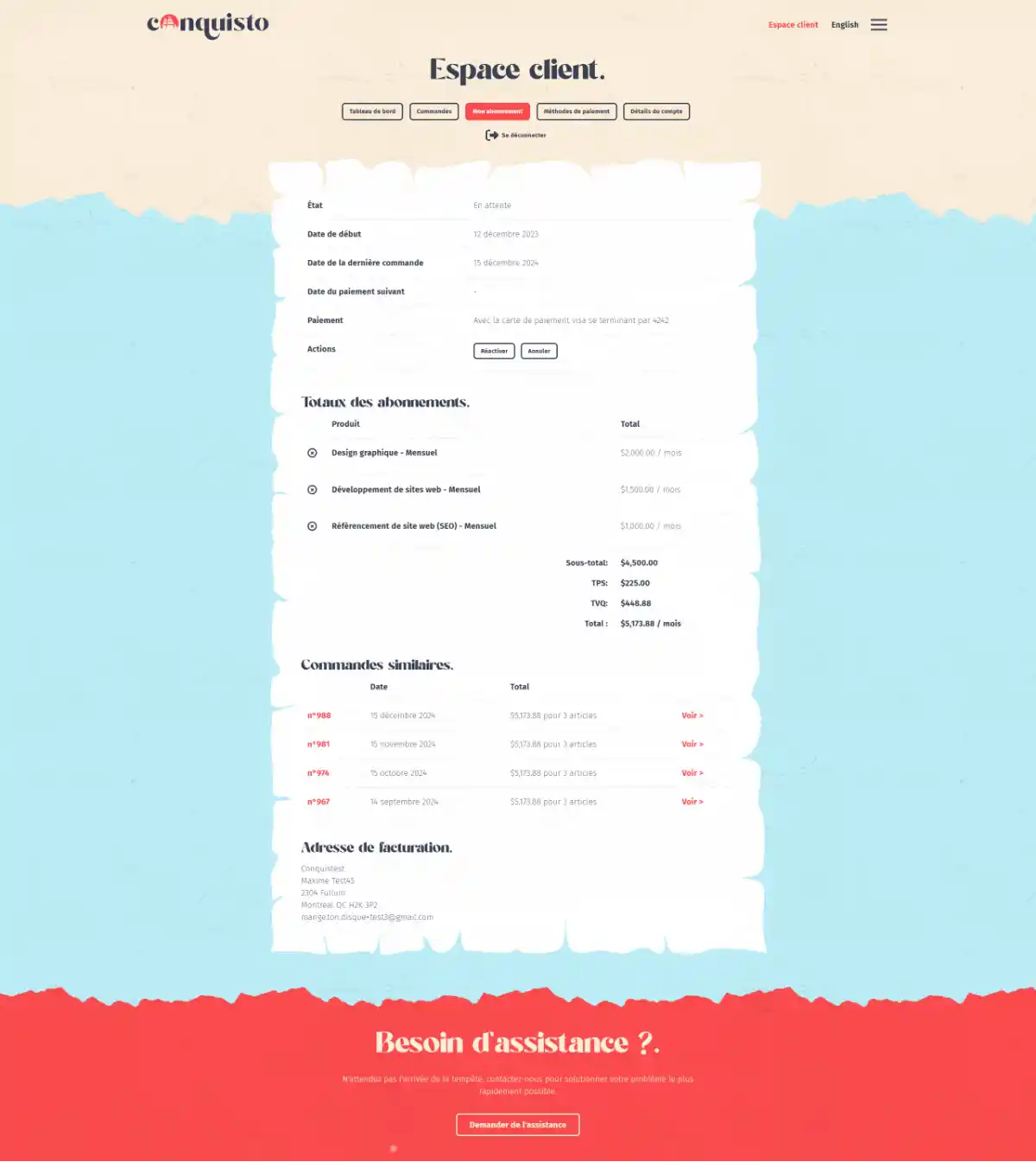 Website & Client Portal, Conquisto, Image #3 [desktop]