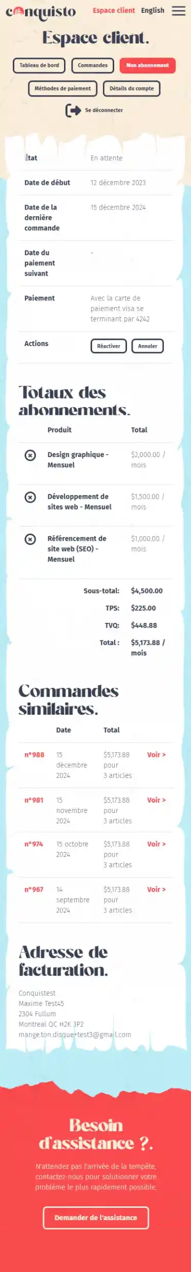 Website & Client Portal, Conquisto, Image #3 [mobile]