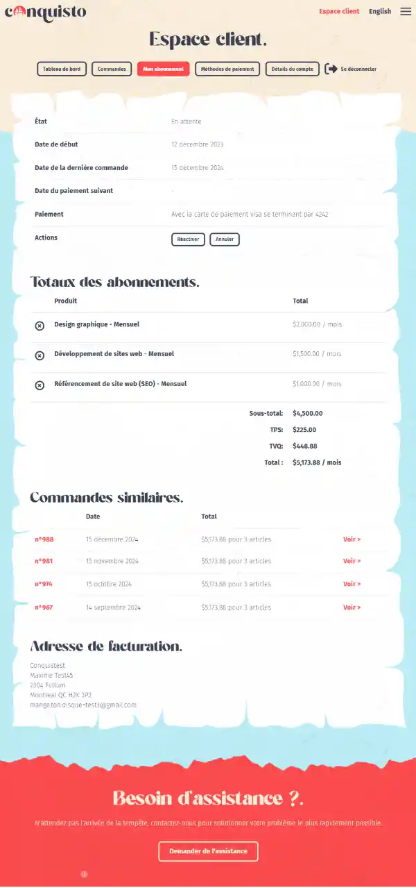 Website & Client Portal, Conquisto, Image #3 [tablet]