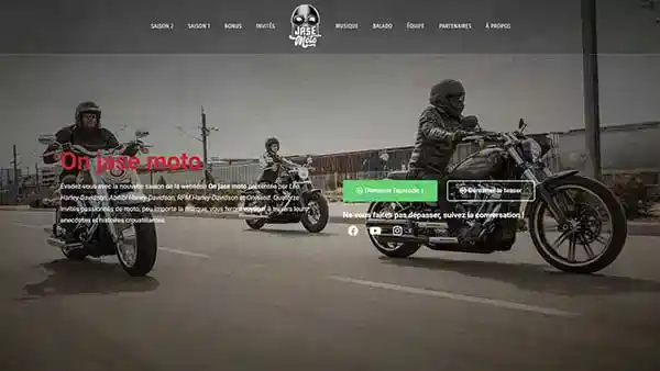 On jase moto Webseries